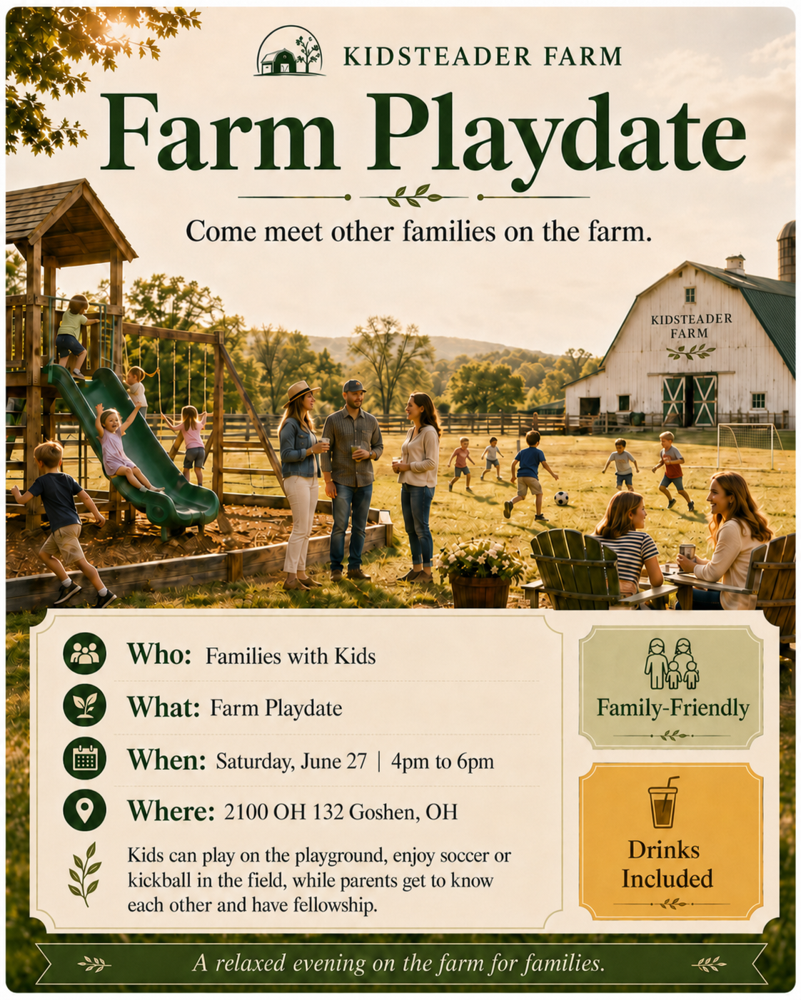 Farm Playdate on June 27th | 4pm-6pm